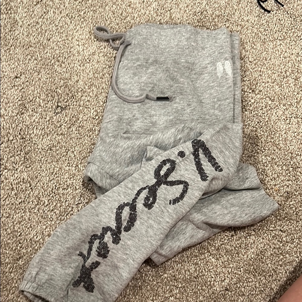 Victoria's Secret Gray and Black Leggings